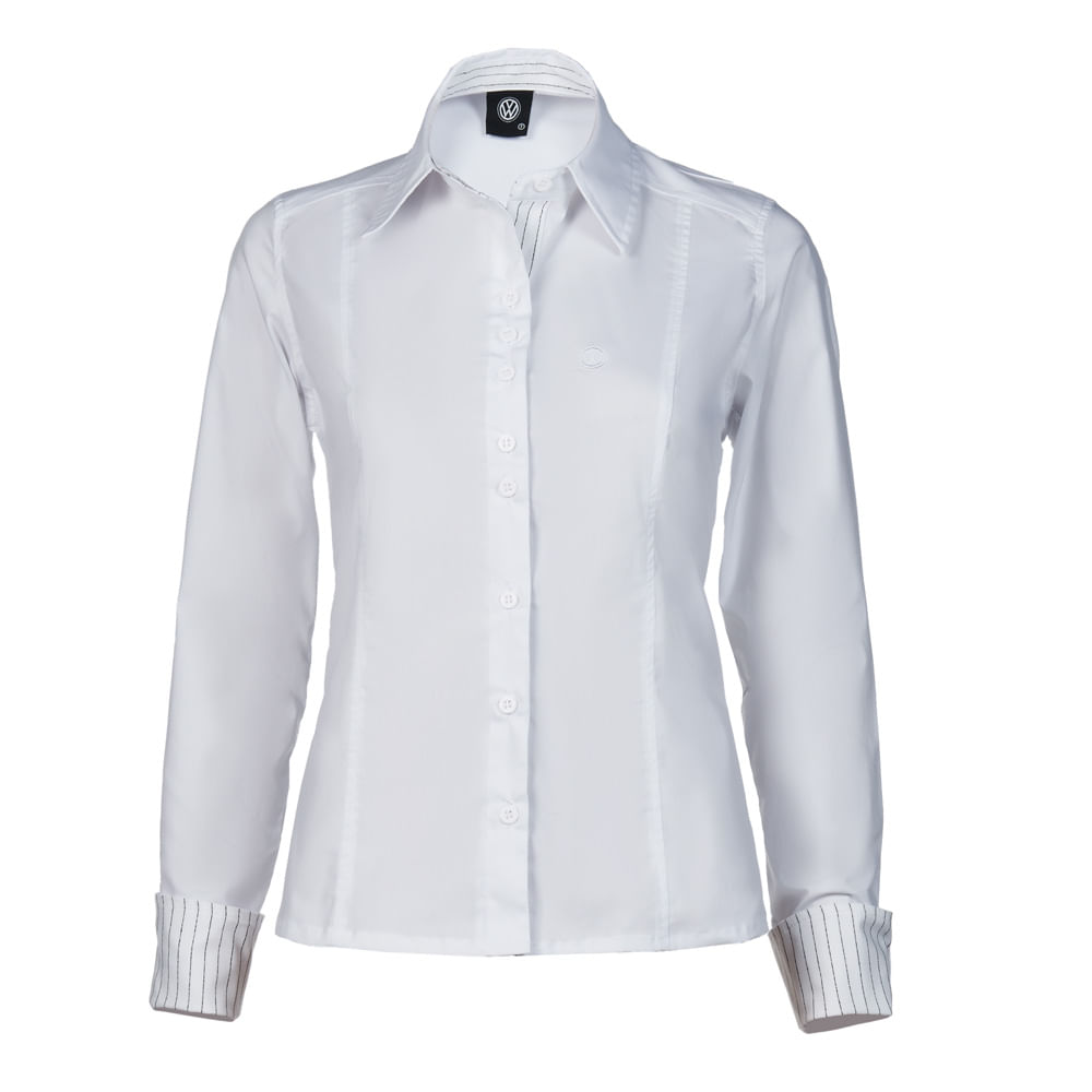 camisa branca feminina comprida