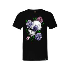 Camiseta-Skull---Roses