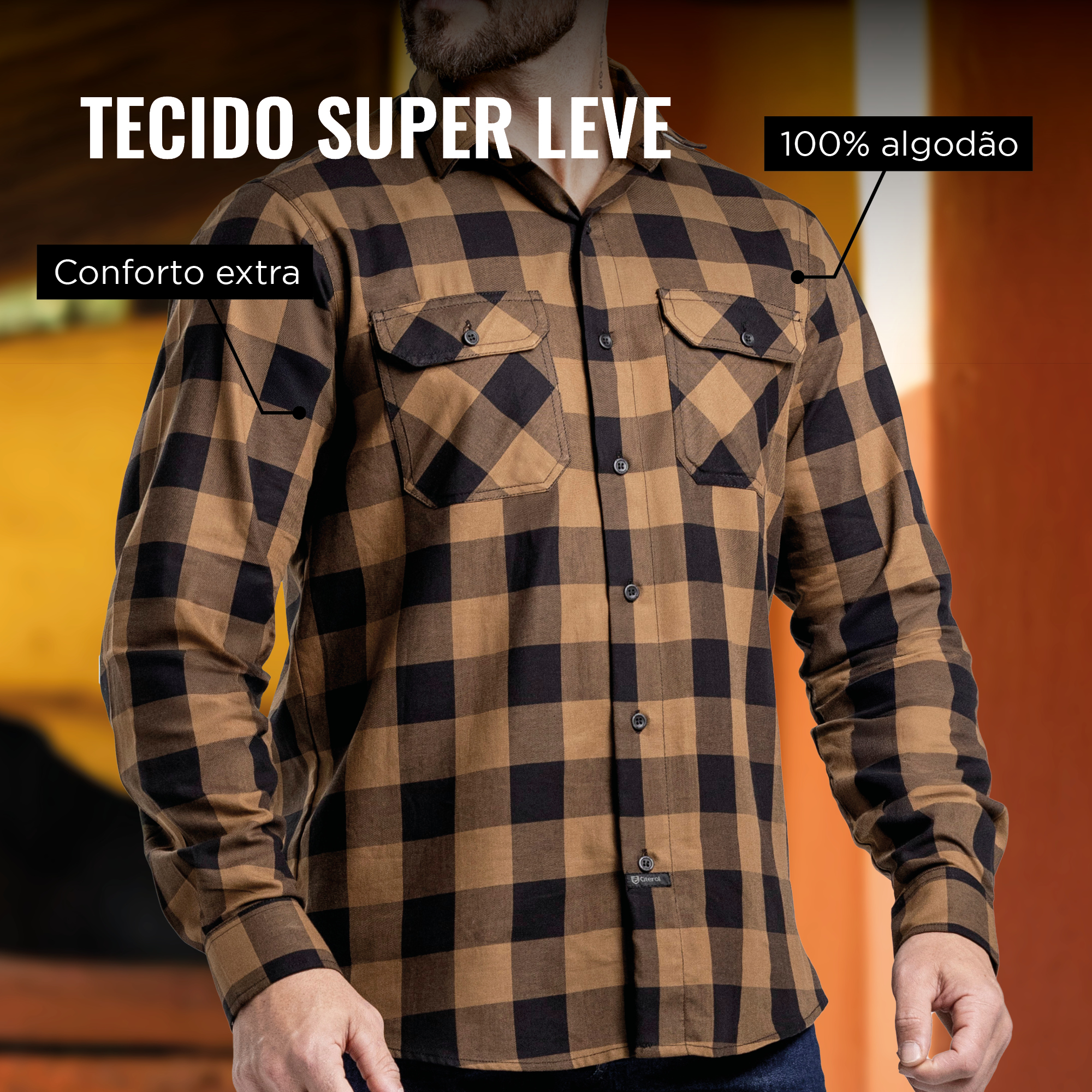 Camisa Jack Lenhador Citerol - Tecido Super Leve