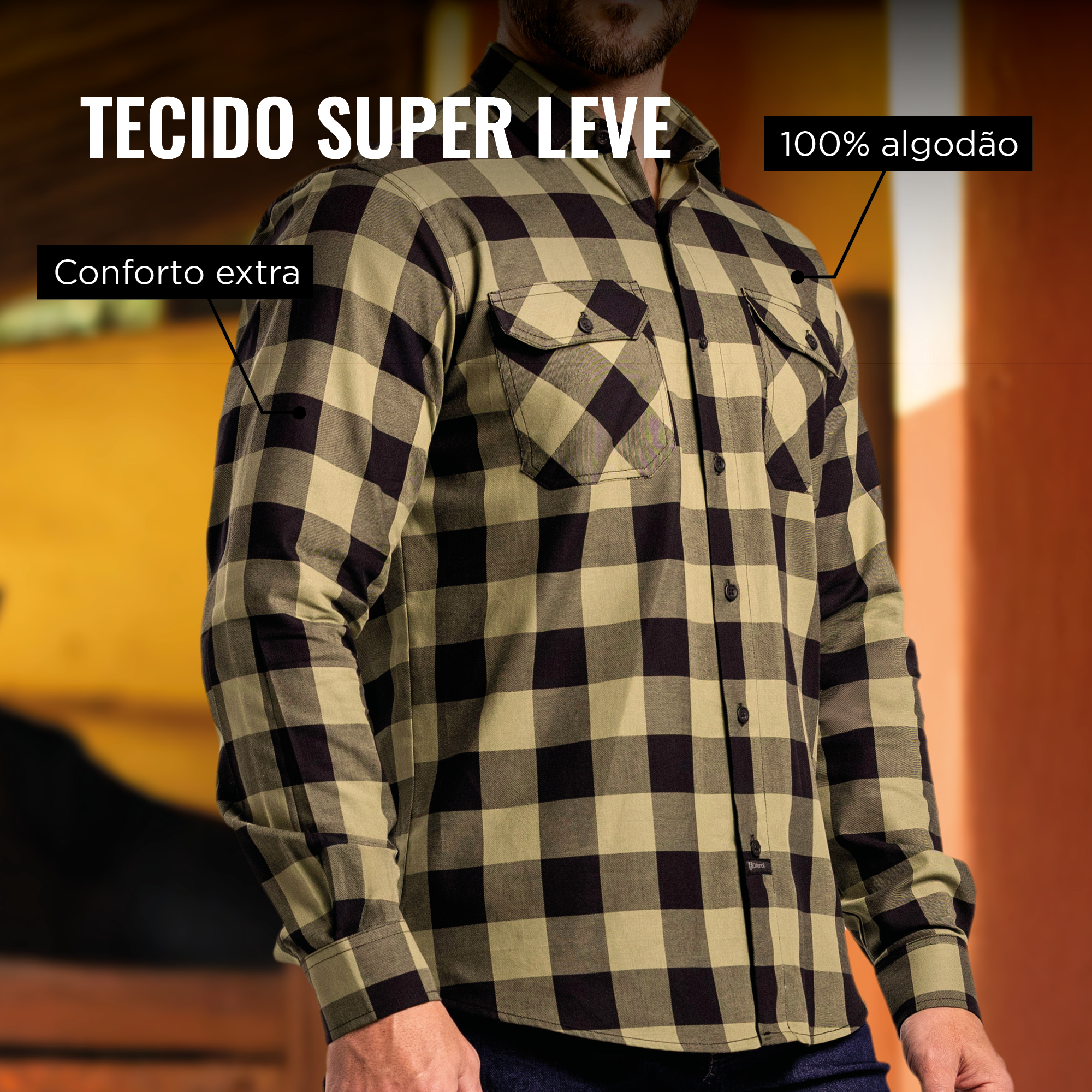 Camisa Jack Lenhador Citerol - Tecido Super Leve