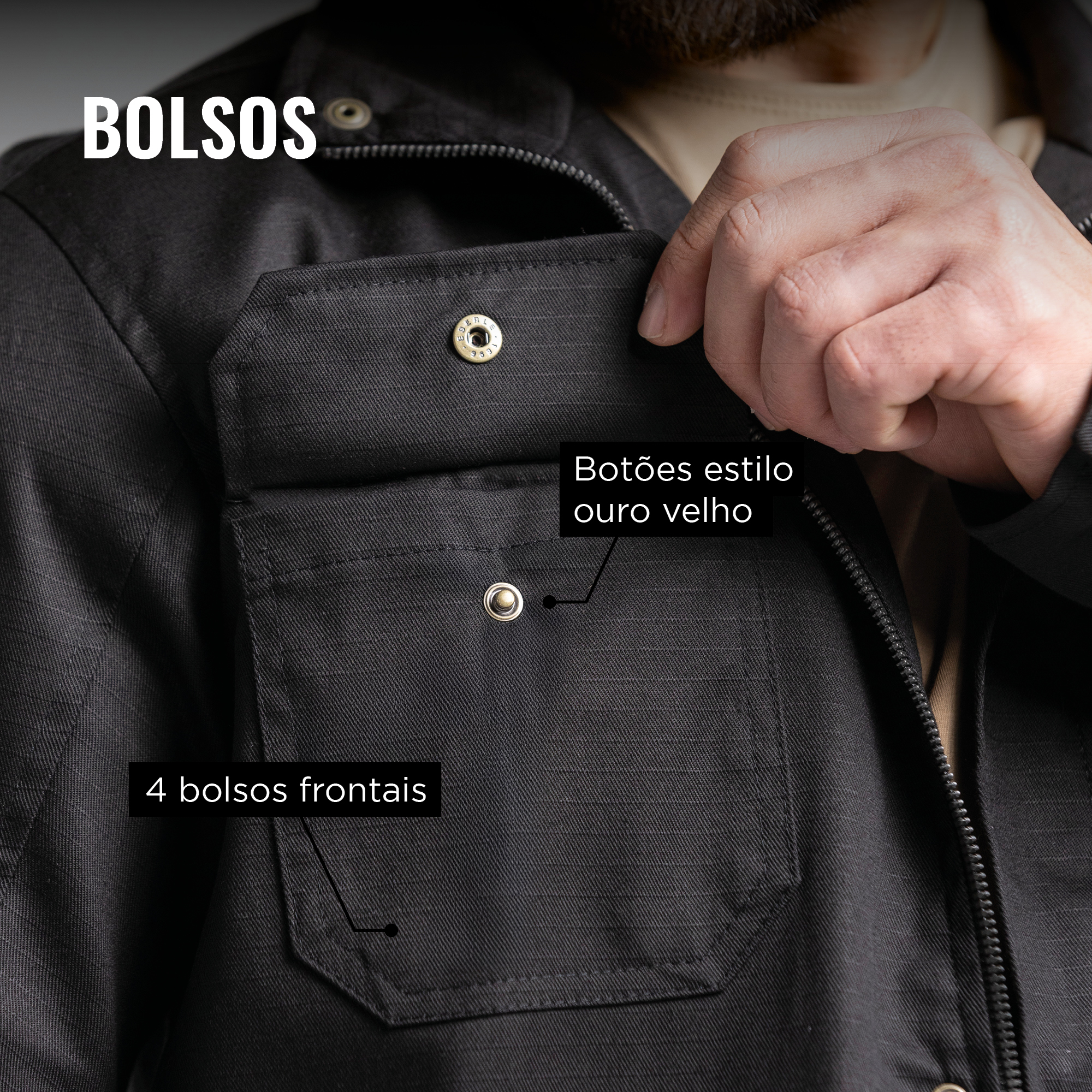 Jaqueta Trucker Citerol - 4 bolsos