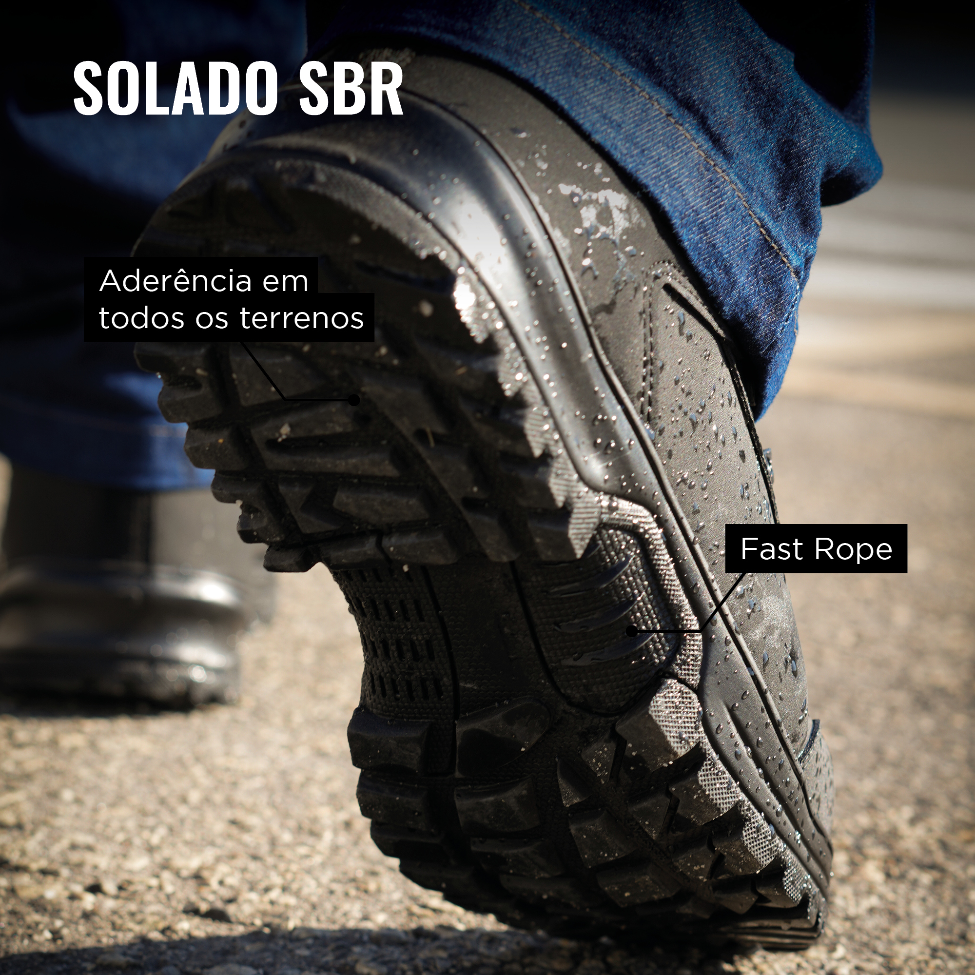 Brute Alfa Impermeável - Pise com confiança: Solado SBR