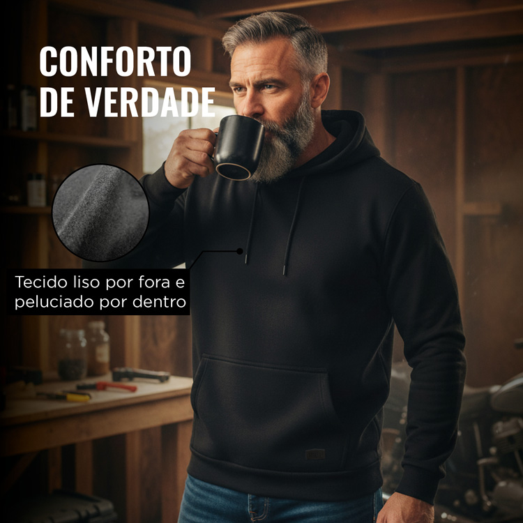 Moletom Preto Citerol - Você confortável