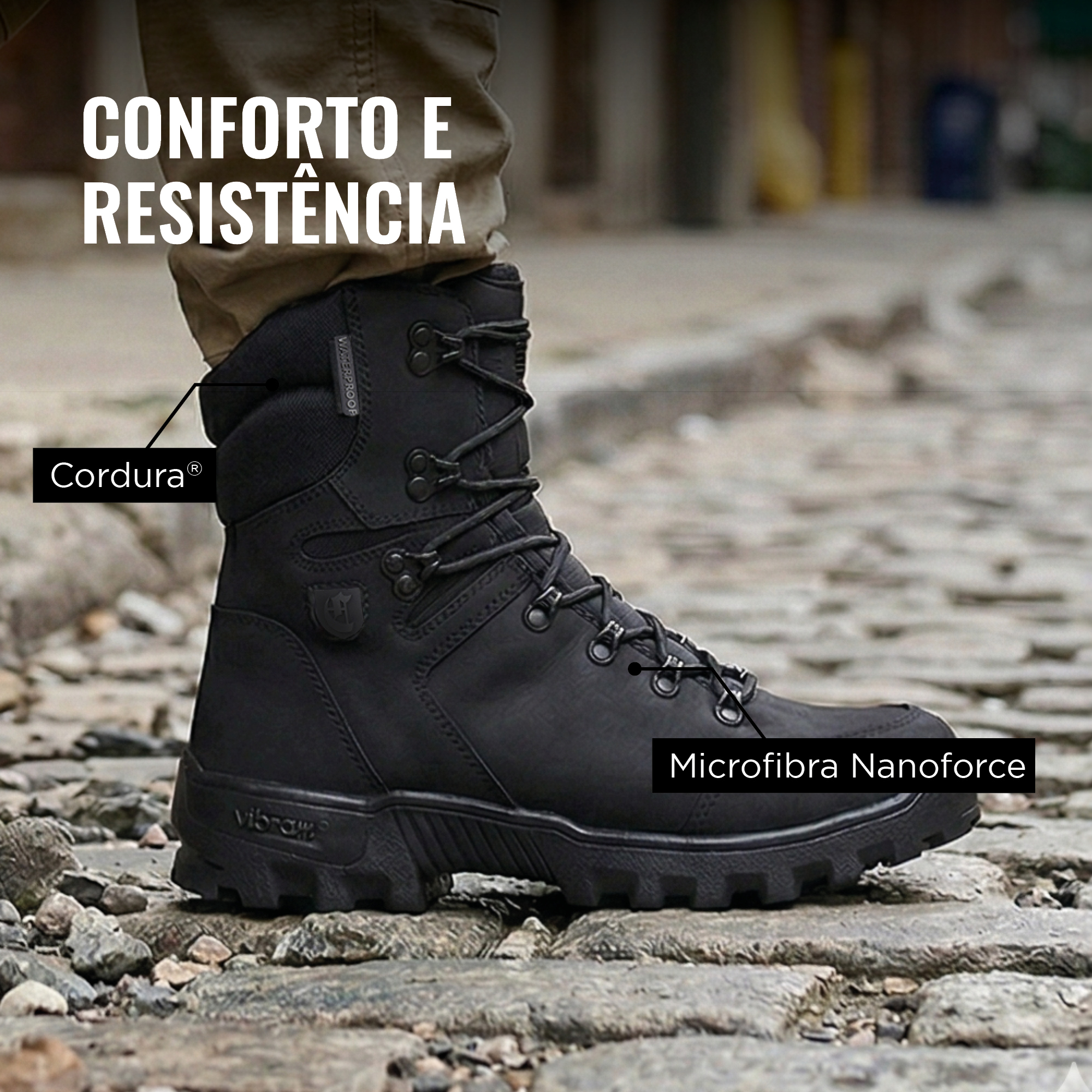 Conforto e Resistência. Cordura®. Microfibra Nanoforce