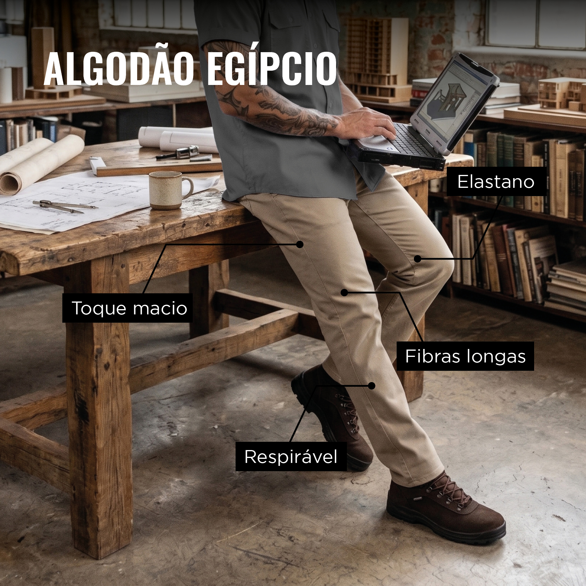 Leve e Resistente: confortável e alta solidez de cor
