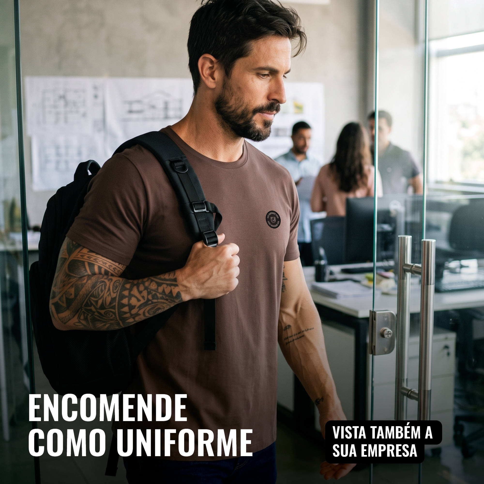 Camiseta Select Prime Algodão Egípcio Marrom Masculina – A SELECT PRIME TAMBÉM PODE VIRAR UNIFORME